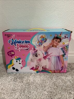 NWT Unicorn Series Plush Toy - Pink & White - Ages 3+